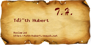 Tóth Hubert névjegykártya