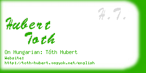 hubert toth business card