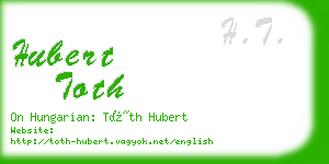 hubert toth business card